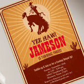 カウボーイウェスタンオールドウェスト誕生日パーティーへの招待 招待状