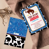 カウボーイウェスタンオールドウェスト誕生日パーティーへの招待 招待状