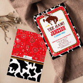 カウボーイウェスタンオールドウェスト誕生日パーティーへの招待 招待状