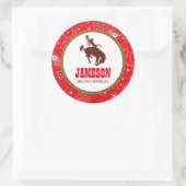 カウボーイウェスタンオールドウェスト誕生日ベビーシャワー ラウンドシール (バッグ)