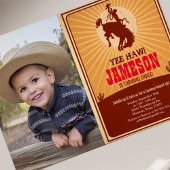 カウボーイウェスタンオールドウェスト誕生日写真 招待状