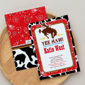 カウボーイウェスタンオールドウエストベビーシャワー招待状 招待状