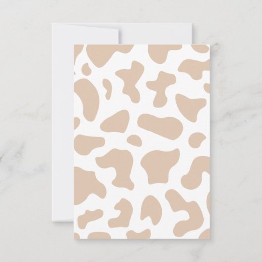 カウボーイウェスタントライトブラウンボーイベビーシャワー サンキューカード (裏面)