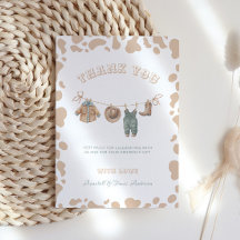 カウボーイウェスタントライトブラウンボーイベビーシャワー