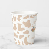 カウボーイウェスタントライトブラウンボーイベビーシャワー 紙コップ (正面)