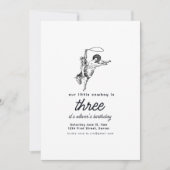 カウボーイウェスタンバースデーパーティーの招待テンプレート 招待状 (正面)