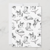 カウボーイウェスタンバースデーパーティーの招待テンプレート 招待状 (裏面)