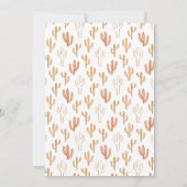 カウボーイウェスタンファーストロデオブルー誕生日 招待状 (裏面)