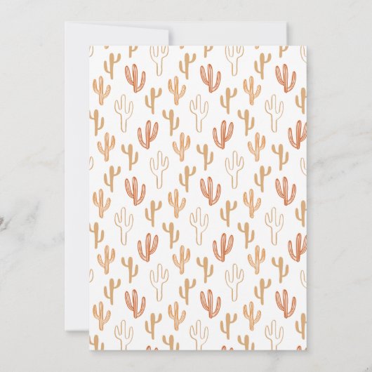 カウボーイウェスタンファーストロデオブルー誕生日 招待状 (裏面)