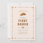 カウボーイウェスタンファースト・ロデオ誕生日パーティー 招待状 (正面)