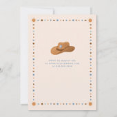 カウボーイウェスタンファースト・ロデオ誕生日パーティー 招待状 (裏面)