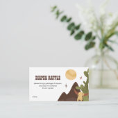 カウボーイウェスタンベビーシャワーおむつラッフル エンクロージャーカード (スタンド正面)