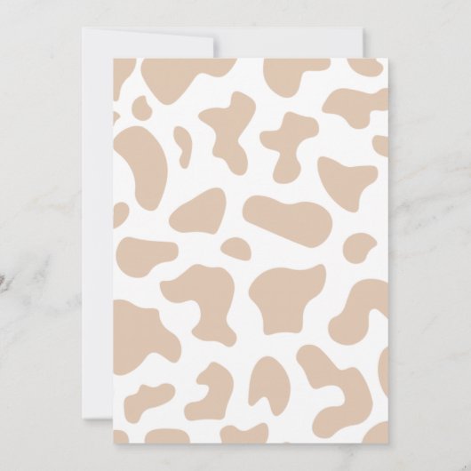 カウボーイウェスタンベビーシャワー予測おもしろいゲーム 招待状 (裏面)