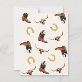 カウボーイウェスタンベビーシャワー サンキューカード (裏面)