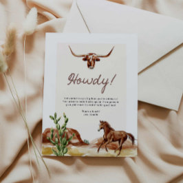 カウボーイウェスタンベビーシャワー サンキューカード