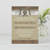 カウボーイウェスタンホースシュー結婚式招待状 招待状 (スタンド正面)