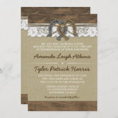 カウボーイウェスタンホースシュー結婚式招待状 招待状 (正面/裏面)