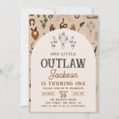 カウボーイウェスタンボーイズ誕生日パーティーへの招待 招待状 (正面)