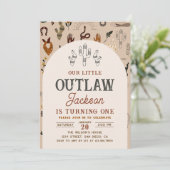 カウボーイウェスタンボーイズ誕生日パーティーへの招待 招待状 (スタンド正面)