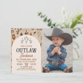 カウボーイウェスタンボーイズ誕生日フォト招待状 招待状 (スタンド正面)