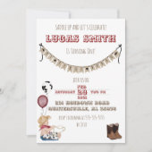 カウボーイウェスタンボーイズ誕生日招待状 招待状 (正面)