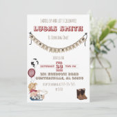 カウボーイウェスタンボーイズ誕生日招待状 招待状 (スタンド正面)