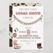 カウボーイウェスタンボーイズ誕生日招待状 招待状 (正面/裏面)