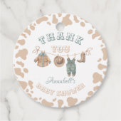 カウボーイウェスタンボーイベビーシャワーありがとう フェイバータグ (正面)