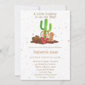 カウボーイウェスタンボーイベビーシャワー 招待状 (正面)