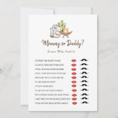 カウボーイウェスタンママまたはパパ赤ちゃんシャワーゲーム 招待状 (正面)