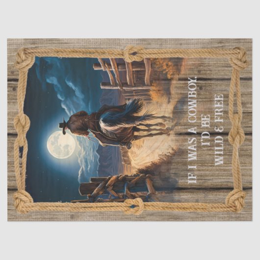 カウボーイウェスタンマンホース 薄葉紙 (正面)