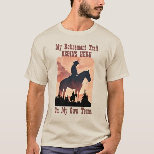 カウボーイウェスタンリタイアアクティブライフスタイル Tシャツ (正面)