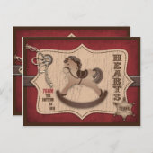 カウボーイウェスタンロッキングホースありがとう ポストカード (正面/裏面)