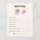 カウボーイウェスタンロデオの赤ちゃんシャワーの願いベビー エンクロージャーカード (正面)