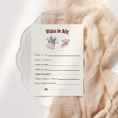 カウボーイウェスタンロデオの赤ちゃんシャワーの願いベビー エンクロージャーカード