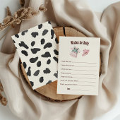 カウボーイウェスタンロデオの赤ちゃんシャワーの願いベビー エンクロージャーカード