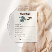 カウボーイウェスタンロデオの赤ちゃんシャワーの願いベビー エンクロージャーカード