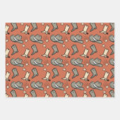 カウボーイウェスタンロデオハンドドロードドードル ラッピングペーパーシート (正面2)