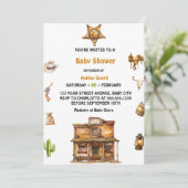 カウボーイウェスタンロデオベビーシャワー 招待状 (スタンド正面)