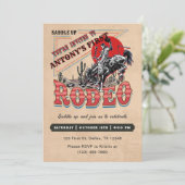 カウボーイウェスタンロデオワイルドウェスト誕生日パーティー 招待状 (スタンド正面)