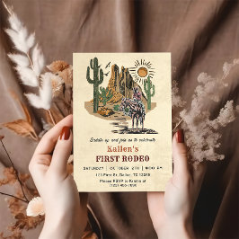 カウボーイウェスタンロデオワイルドウェスト誕生日パーティー 招待状