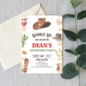 カウボーイウェスタンロデオワイルドウェスト誕生日パーティー 招待状