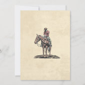 カウボーイウェスタンロデオワイルドウェスト誕生日パーティー 招待状 (裏面)