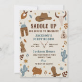 カウボーイウェスタンロデオワイルドウェスト誕生日写真 招待状 (正面)