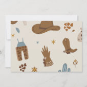 カウボーイウェスタンロデオワイルドウェスト誕生日写真 招待状 (裏面)