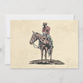 カウボーイウェスタンロデオワイルドウェスト誕生日 招待状 (裏面)