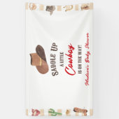 カウボーイウェスタンロデオワイルドウェスト赤ちゃんシャワー 横断幕 (縦)