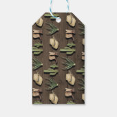 カウボーイウェスタンロデオ木製バレルパーティーの好意 ギフトタグ (裏面)