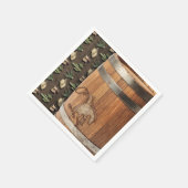 カウボーイウェスタンロデオ木製バレル誕生日パーティー スタンダードカクテルナプキン (角)