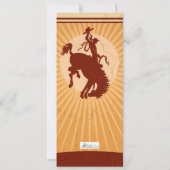 カウボーイウェスタンロデオ誕生日チケットパス 招待状 (裏面)